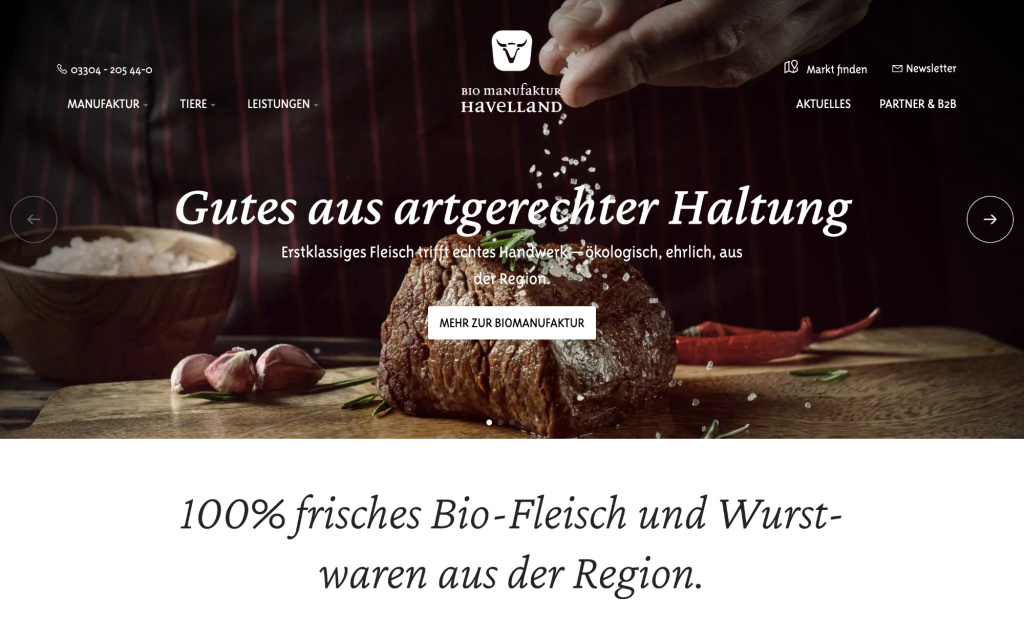 Screenshot BMH Website