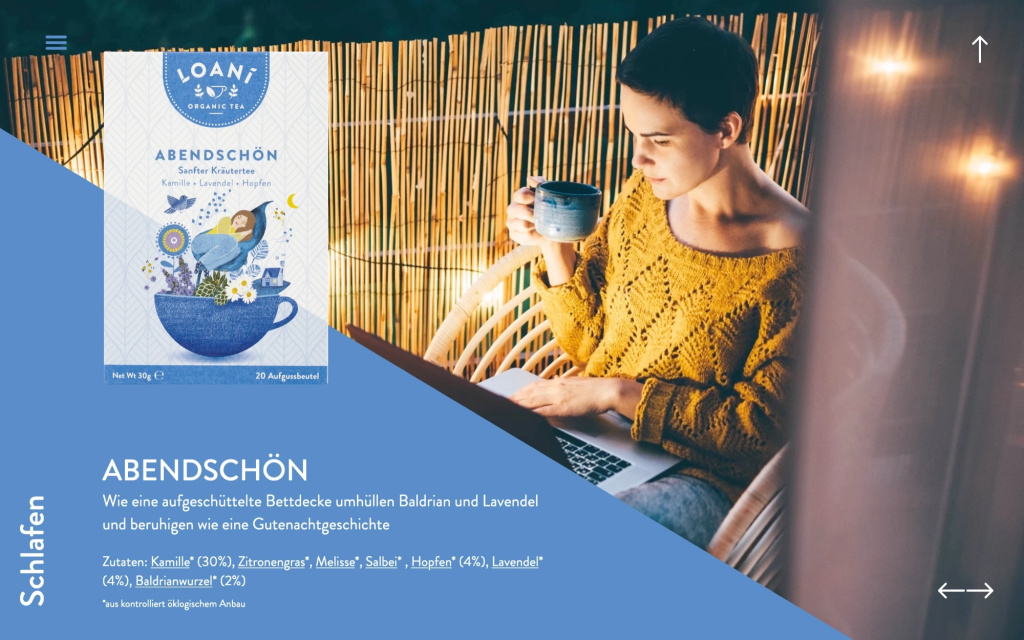 Screenshot 2 Loani Tea Website