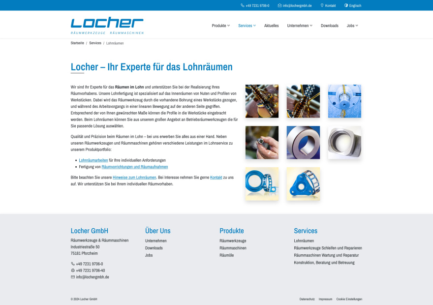 Screenshot 3 der Locher GmbH Webseite